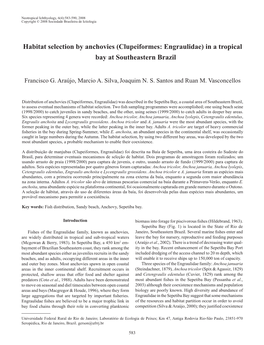 Habitat Selection by Anchovies (Clupeiformes: Engraulidae) in a Tropical Bay at Southeastern Brazil