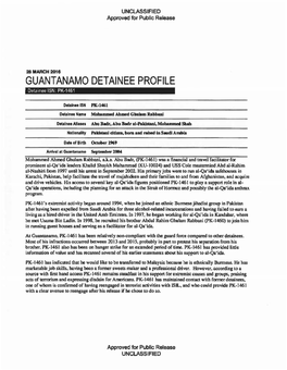 Guantanamo Detainee Profile