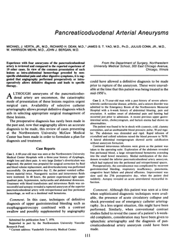 Pancreaticoduodenal Arterial Aneurysms