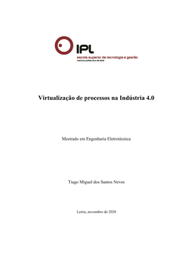 Virtualização De Processos Na Indústria 4.0