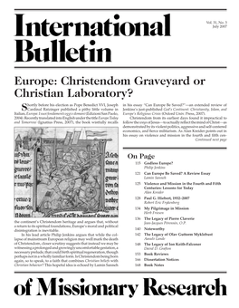 Christendom Graveyard Or Christian Laboratory?