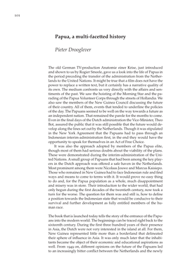 Papua, a Multi-Facetted History Pieter Drooglever