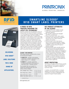 SMARTLINE Sl5000e RFID SMART LABEL PRINTERS