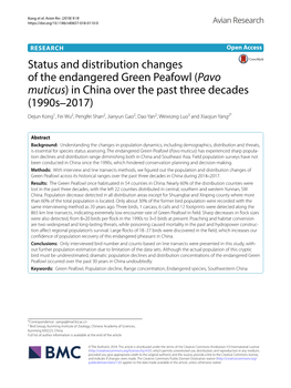 Status and Distribution Changes of the Endangered