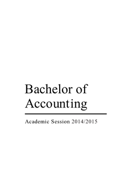 Bachelor of Accounting