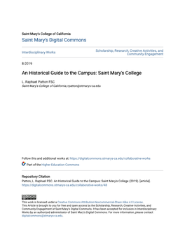 Saint Mary's College of California Saint Mary's Digital Commons