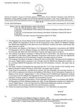 M.A.History Syllabus 2019 Full.Pdf