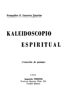 Pdf Kaleidoscopio Espiritual (Colección De Poesías)