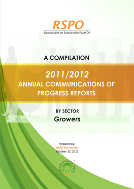 Annual Communication of Progress 2011-2012