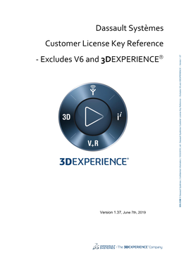 Dassault Systèmes Customer License Key Reference