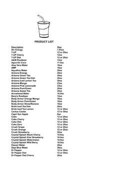 Product List