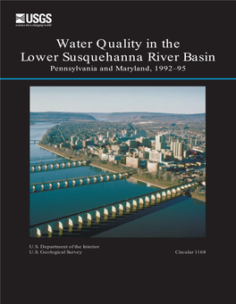 Water Quality in the Lower Susquehanna River Basin Pennsylvania and Maryland, 1992–95