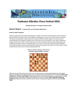 Tradewise Gibraltar Chess Festival 2016