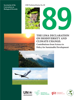 The Lima Declaration on Biodiversity and Climate Change: Contributions from Science to Policy for Sustainable Development