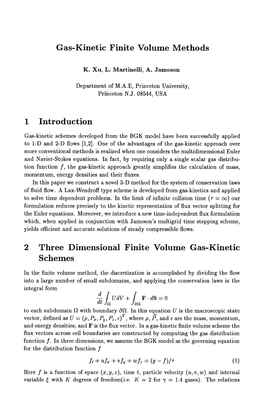 Gas-Kinetic Finite Volume Methods
