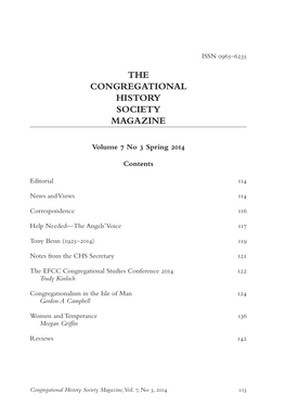 The Congregational History Society Magazine