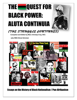 The Quest for Black Power: Aluta Continuia