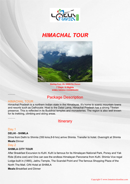 Himachal Tour