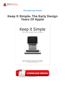 Keep It Simple: the Early Design Years of Apple Epub Downloads