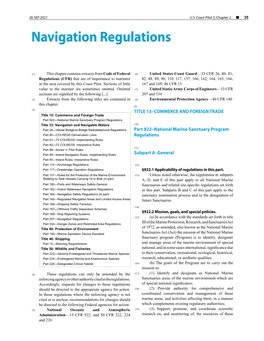 Navigation Regulations