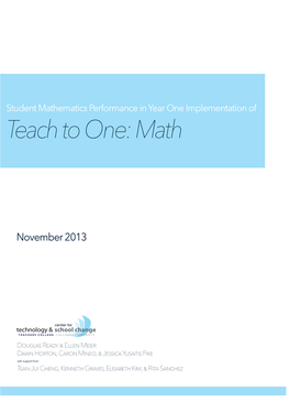 Teach to One: Math