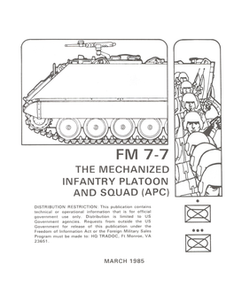 The Mechanized Infantry Platoon and Squad (Apc) Contents