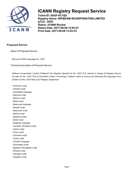 ICANN Registry Request Service