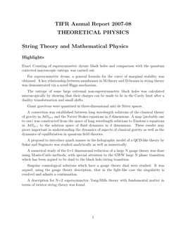 Mathematical Physics and String Theory