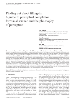 Finding out About Filling-In: a Guide to Perceptual Completion for Visual Science and the Philosophy of Perception