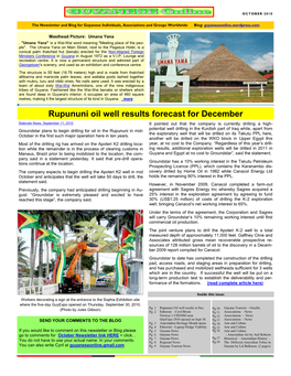 Guyanese Online Newsletter – October 2010