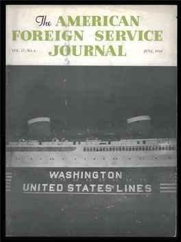 The Foreign Service Journal, June 1940