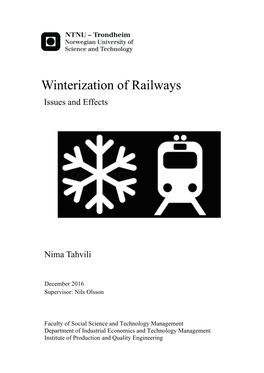 Winterization of Railways Issues and Effects