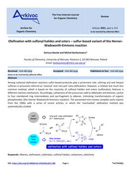 Wadsworth-Emmons Reaction