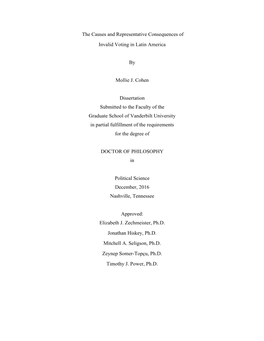 The Causes and Representative Consequences of Invalid Voting in Latin America