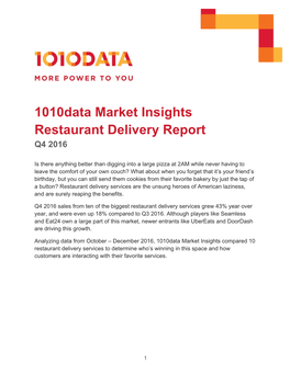 1010Data Market Insights Restaurant Delivery Report Q4 2016