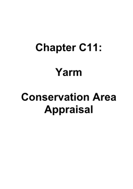 Chapter C11: Yarm Conservation Area Appraisal