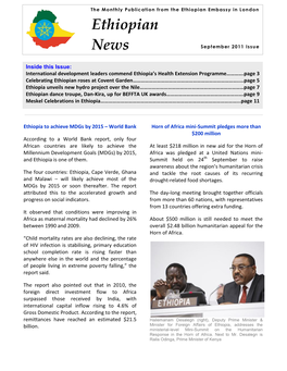 The Monthly Publication from the Ethiopian Embassy in London