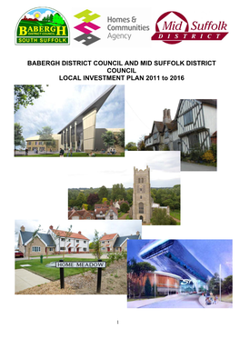 BABERGH DISTRICT COUNCIL and MID SUFFOLK DISTRICT COUNCIL LOCAL INVESTMENT PLAN 2011 to 2016