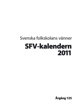 Svenska Folkskolans Vänner SFV-Kalendern 2011