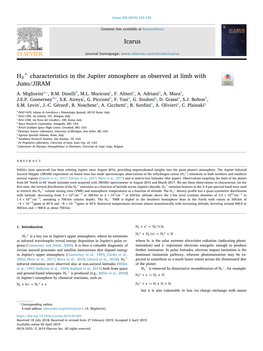 H3+ Characteristics in the Jupiter Atmosphere As Observed at Limb