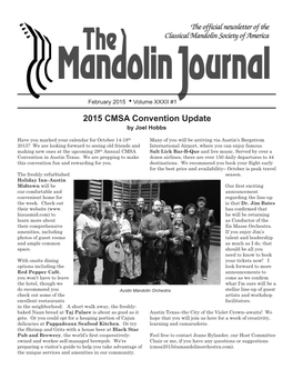2015 CMSA Convention Update by Joel Hobbs