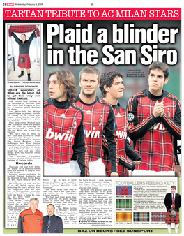 Tartan Tribute to Ac Milan Stars