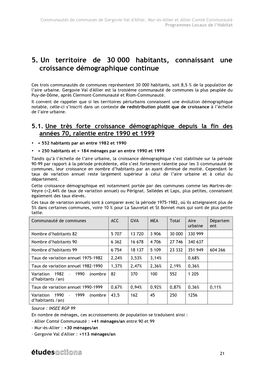 5. Un Territoire De 30 000 Habitants, Connaissant Une Croissance Démographique Continue