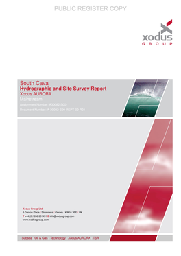 Hydrographic and Site Survey Report Xodus AURORA Mainstream