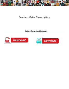 Free Jazz Guitar Transcriptions