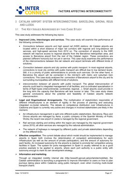 3 Catalan Airport System Interconnections: Barcelona, Girona, Reus and Lleida 3.1 the Key Issues Addressed by This Case Study