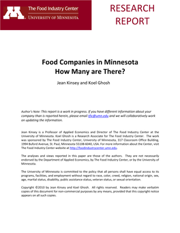 Food Companies in Minnesota: How Many Are There?