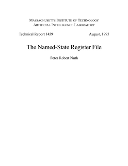 The Named-State Register File