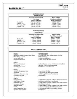 Shuttle Schedule