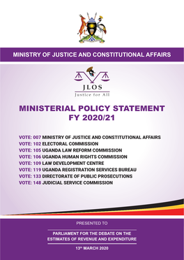 Ministerial Policy Statement Fy 2020/21